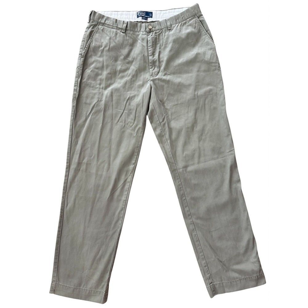 Polo Ralph Lauren‎ Mens Prospect Pant Chinos Olive Green Khaki 36x32 Dress Pants - Picture 2 of 8